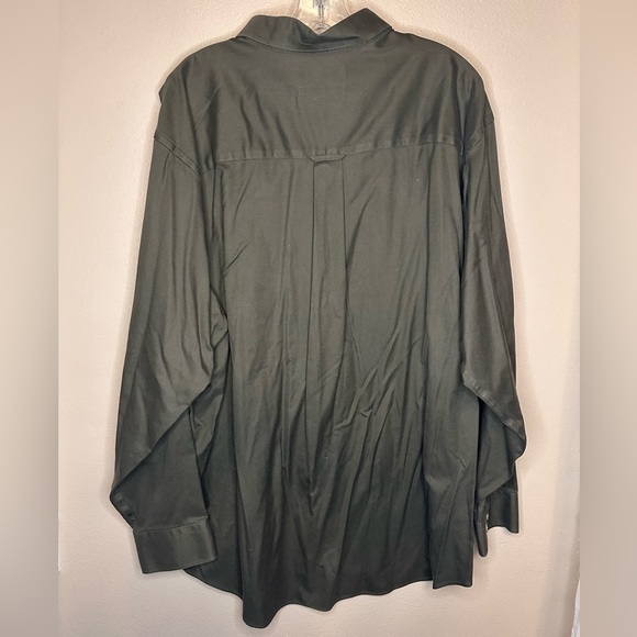 Turnbury Men’s Button Down Long Sleeve Dress Shirt Size XL Green - Picture 4 of 4